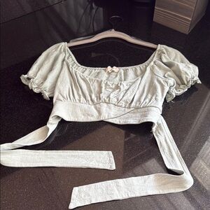 Elegant Sage Green Women's Top NWOT